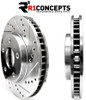 R1 Concepts E-Line Drilled/Slotted Rear Brake Rotors For 2007-13 Audi Q7