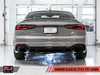 AWE Track Edition Exhaust for Audi B9 RS 5 Coupe - Resonated for Performance Catalysts - Diamond Black RS-style Tips - 3015-33110
