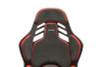No Longer Available - Recaro Podium (Medium) CFK Carbon Fiber Left Hand Seat - Black Alcantara/Red Leather