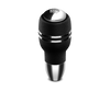 Momo Automatico Shift Knob - Black Leather, Chrome Insert