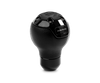 Momo Nero Shift Knob - Tall Black Leather, Black Chrome Insert