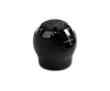 Momo Nero Shift Knob - Black Leather, Black Chrome Insert, with Reverse Lockout