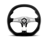 Momo Trek RSteering Wheel - Trek R/350 mm mmeter -  Black AirLeather/Brshd Al Spokes