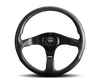Momo Tuner Steering Wheel 320 mm - Black Leather/Red Stitch/Black Spokes