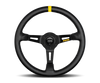 Momo MOD08 Steering Wheel 350 mm -  Black Leather/Black Spokes/1 Stripe