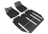 3D Maxpider 17-21 Tesla Model X Folding 7-Seat Elitect 1st 2nd 3rd Row - Floor Mat Set (Black)