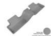 3D MAXpider 2014-2019 Land Rover Range Rover Evoque Kagu 2nd Row Floormats - Gray