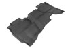 3D MAXpider 2014-2019 Chevrolet/GMC Silverado Double Cab Kagu 2nd Row Floormats - Black