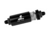 Aeromotive In-Line Filter - (AN -8 Male) 40 Micron Stainless Mesh Element Bright Dip Black Finish