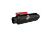 Aeromotive In-Line AN-10 Filter w/Shutoff Valve 100 Micron SS Element - Black Anodize Finish