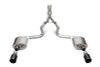 Corsa 2024 rd Mustang GT- Sport Cat-Back Ex.Sys 3.0in Dual Rear Exit w/4.5in Blk PVD StraightCut Tip