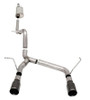 Corsa 2007-2018 Jeep Wrangler JKU 3.6L Sport 2.75in Cat-Back Exhaust w/ Single 4in Black Tips