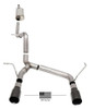 Corsa 07-18 Jeep Wrangler JKU 3.6L/3.8L 2.75in Sport Cat-Back Exhaust w/ 4in American Flag BlacTips
