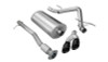 Corsa 2011-2013 GMC Sierra Ext. Cab/Std. Bed 1500 6.2L V8 Black Sport Cat-Back Exhaust