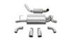 Corsa 2018-2024 Jeep Wrangler JL 2.5in Dual Rear Exit Polished Tips Touring Axle-Back Exhaust