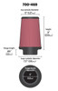 Airaid Universal Air Filter - Cone 6 x 7 1/4 x 5 x 9 700-469