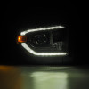 AlphaRex 14-21 Toyota Tundra LUXX-Series LED Proj Headlights Blk w/Actv Light & Seq. Sig + DRL
