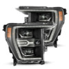 AlphaRex 21-22 Ford F150 Luxx-Series Projector Headlights Black w/Activ Light/Seq Signal