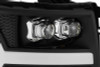 AlphaRex 07-13 Chevy 1500HD(NewBody) NOVA LED Proj Headlight Plank Sty Glos Blk w/Activ Lite/Seq Sig