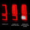 ANZO 2014-2021 Toyota Tundra LED Taillights Chrome Housing/Clear Lens