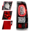 ANZO 1999-2002 Chevy Silverado 1500 LED Taillights Plank Style Black w/Clear Lens 311324