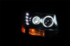 ANZO 2007-2013 Chevrolet Avalanche Projector Headlights w/ Halo Black (CCFL)