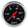 AutoMeter Gauge Oil Press 2-1/16in. 100PSI Mech Designer Black