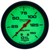 Autometer Ultra-Nite 2-5/8in 0-150 PSI Liquid Filled Mechanical Glow In Dark Oil Pressure Gauge