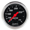 Autometer Designer Black 2 1/16in 120-240 Deg F Mechanical Water Temp Gauge