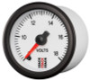 Autometer Stack 52mm 8-18V Pro Stepper Motor Battery Voltage Gauge - White