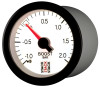Autometer Stack 52mm -1 to +2 Bar T-Fitting 0.187in Barb (M) Mechanical Boost Pressure Gauge - White