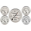 Auto Meter Speedometer 3-1/8in and 2-1/16in Mechanical 5-Piece Old Tyme White Gauge Kit