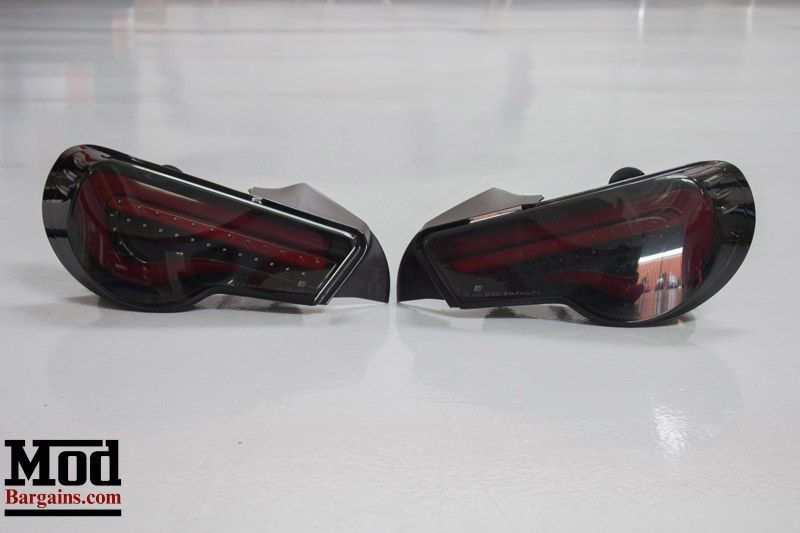 Sequential Valenti LED Tail Lights Smoked Lens Red Light Bar for