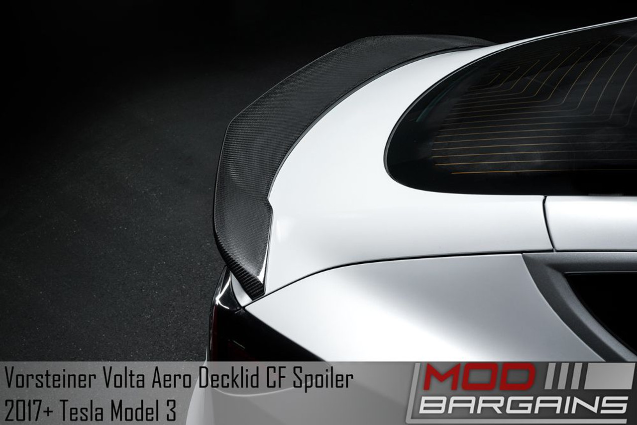 Vorsteiner Tesla Model 3 Volta Aero Rear Spoiler (Carbon Fiber 2x2)