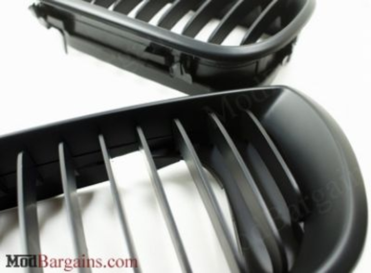 Matte Black Kidney Grilles for 1999-2001 BMW 3-Series Coupe/2001