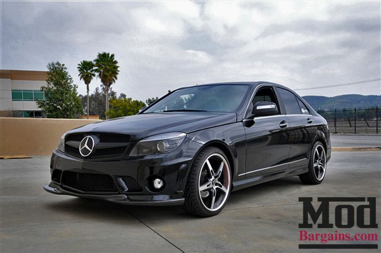 Carbon Fiber Front Lip for 2012+ Mercedes C-Class w/C63 Bumper