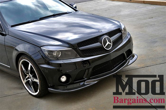 Carbon Fiber Front Lip for 2012+ Mercedes C-Class w/C63 Bumper [W204] AMG  Style