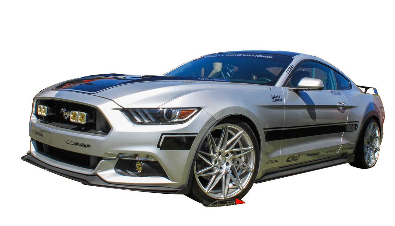Aluminum 3pc Front Splitter For 2015 Ford Mustang S550 By Rally