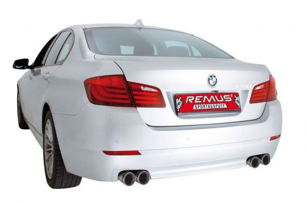 REMUS  5シリーズ 523d F10/F11 ディーゼルエンジン用 Remus Ssport Quad Exhaust w/ 84mm or 90mm Tips for 2011+ BMW 535i