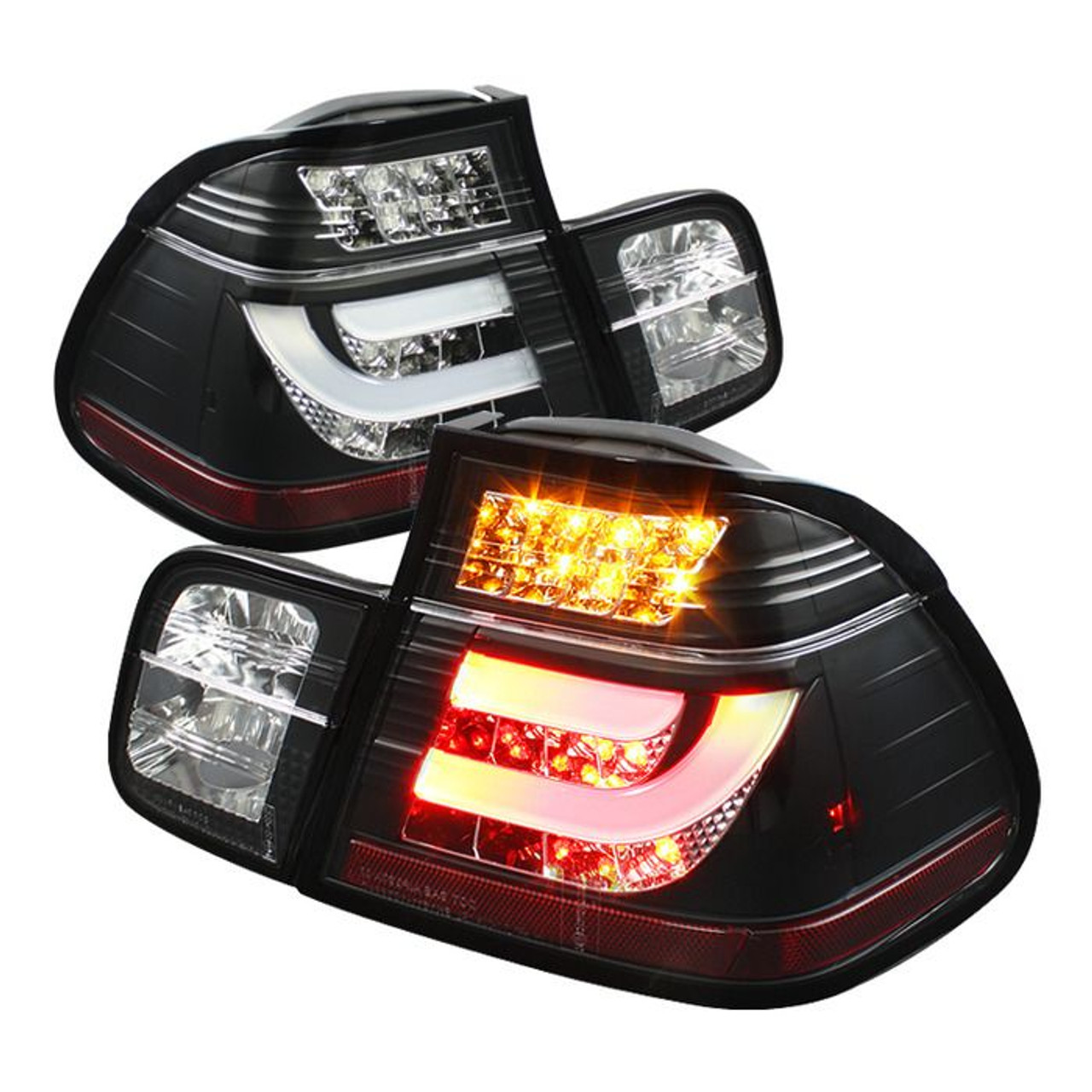 Spyder Black Lightbar Style LED Tail Lights for 1999-2001 BMW 325i