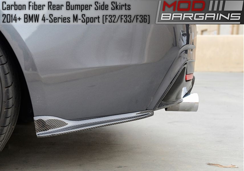 Carbon Fiber Side Skirt Extensions For BMW 4 Series F32/F33/F36 (2014-2020) - M Sport Style