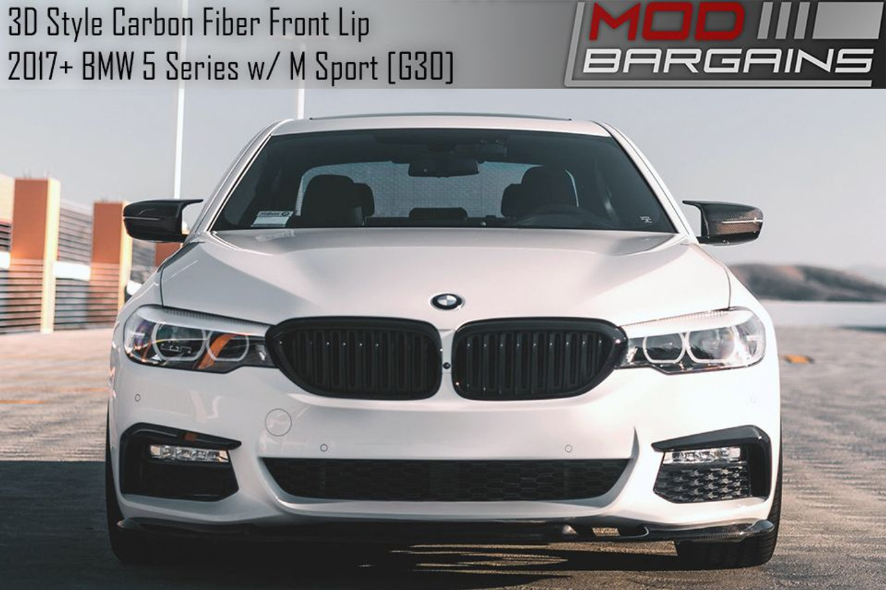 3D Style Carbon Fiber Front Lip for 2017+ BMW 5 Series w/ M Sport [G30] -  BMFSG3024