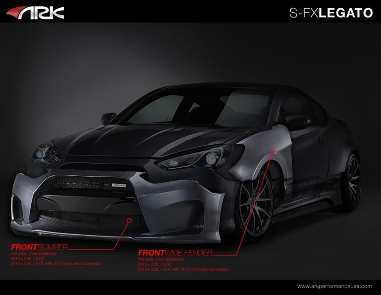 ARK Legato Front-Only Wide Body Kit for 2013+ Hyundai