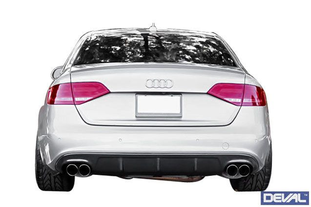 Ingo Noak Tuning ABS Rear Diffuser – Audi A4 S4 B8 Facelift S-Line – Matte Black Unpainted