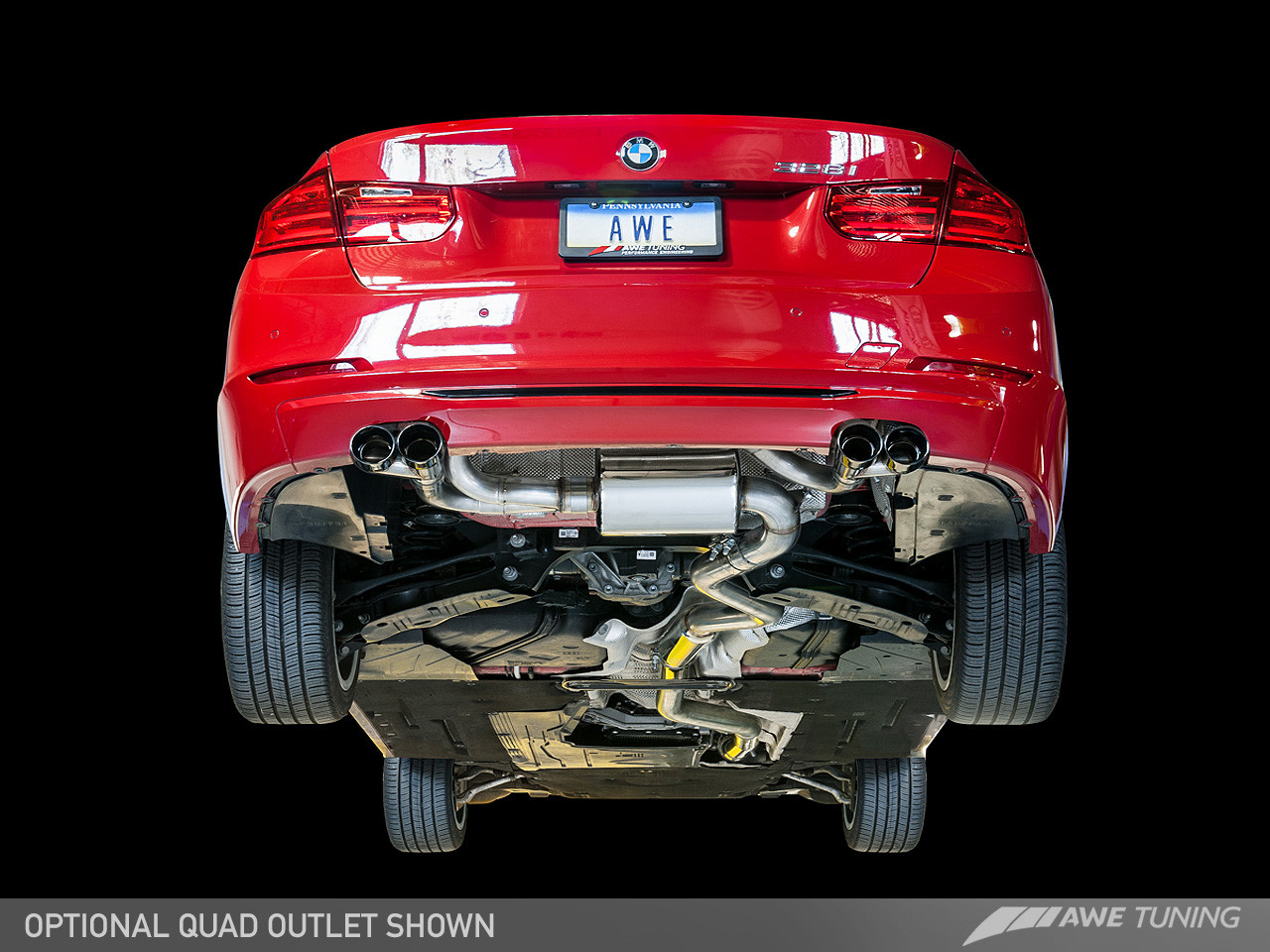 AWE Touring Edition Axle-back Exhaust, Quad Outlet for BMW F3X N20