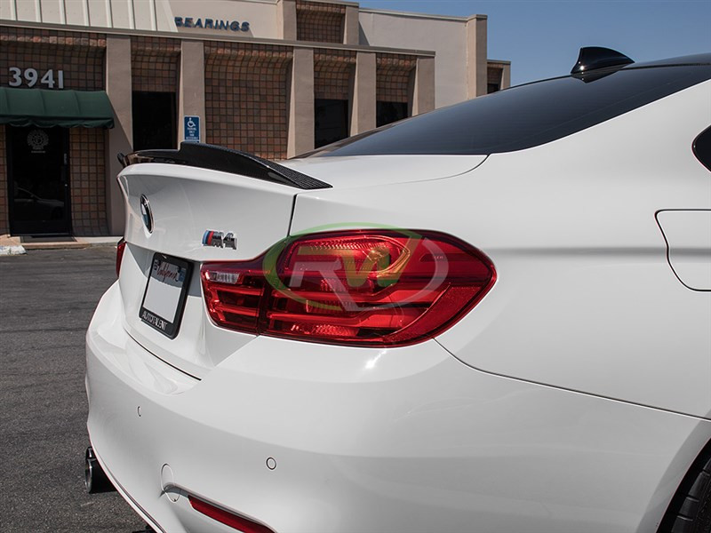 Spoiler Posteriore In Fibra Di Carbonio Per BMW M4 F82 Coupé CS Style, Anni 2014-2020, Colore Nero