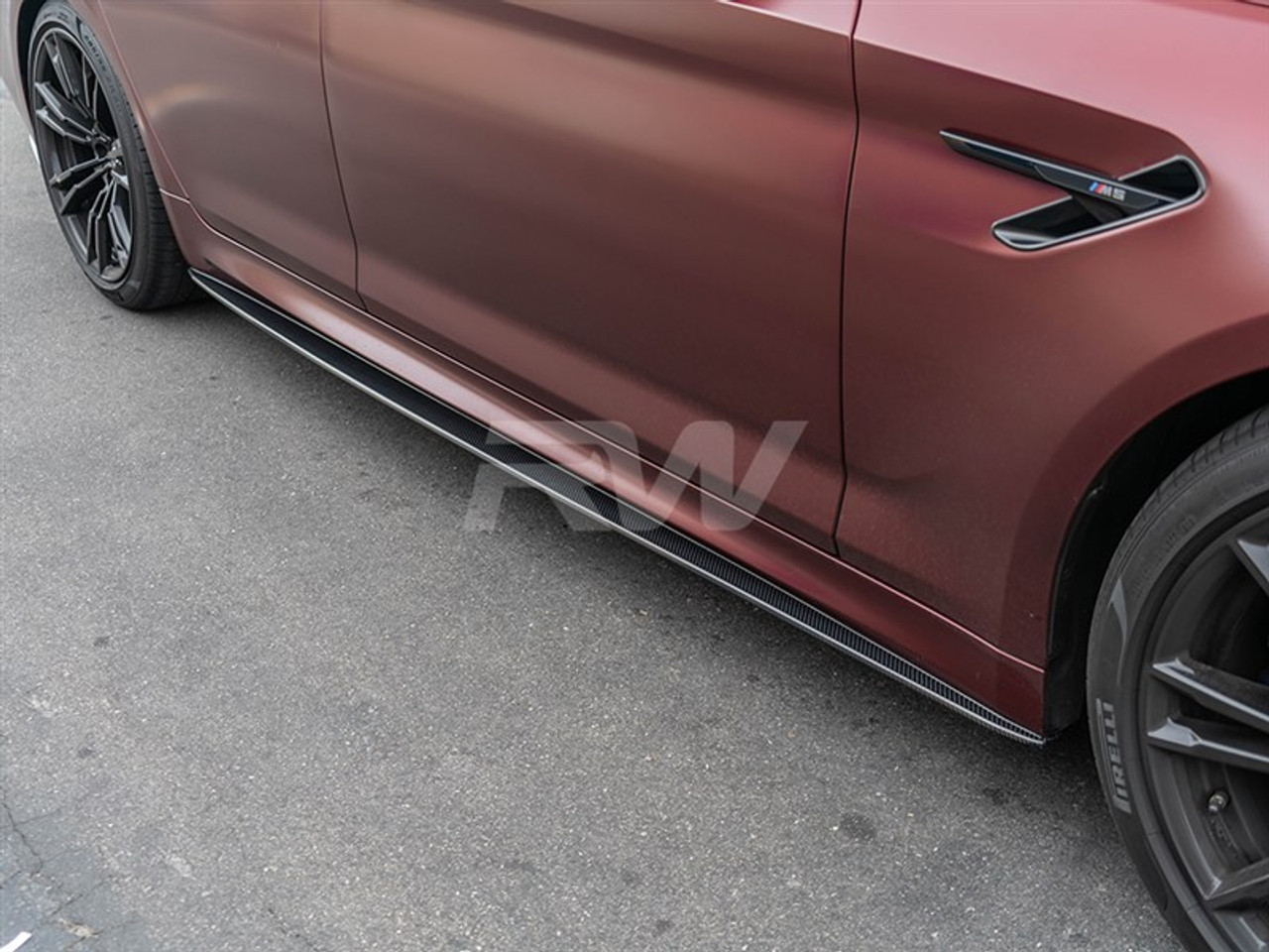 Fiber　Side　F90　Carbon　RW　G30　BMW　Carbon　Skirt　Extensions