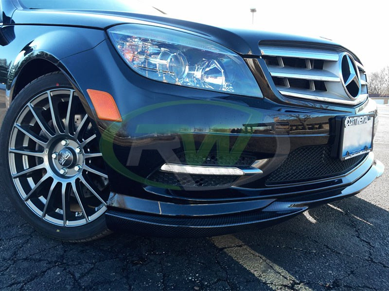 RW Carbon Mercedes W204 C Class Carbon Fiber Front Lip