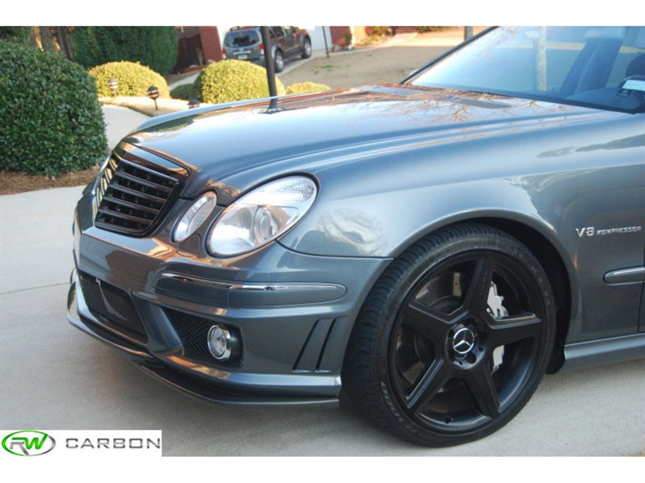 RW Carbon Mercedes W211 E63 AMG Godhand Style Front Lip - mercw21109