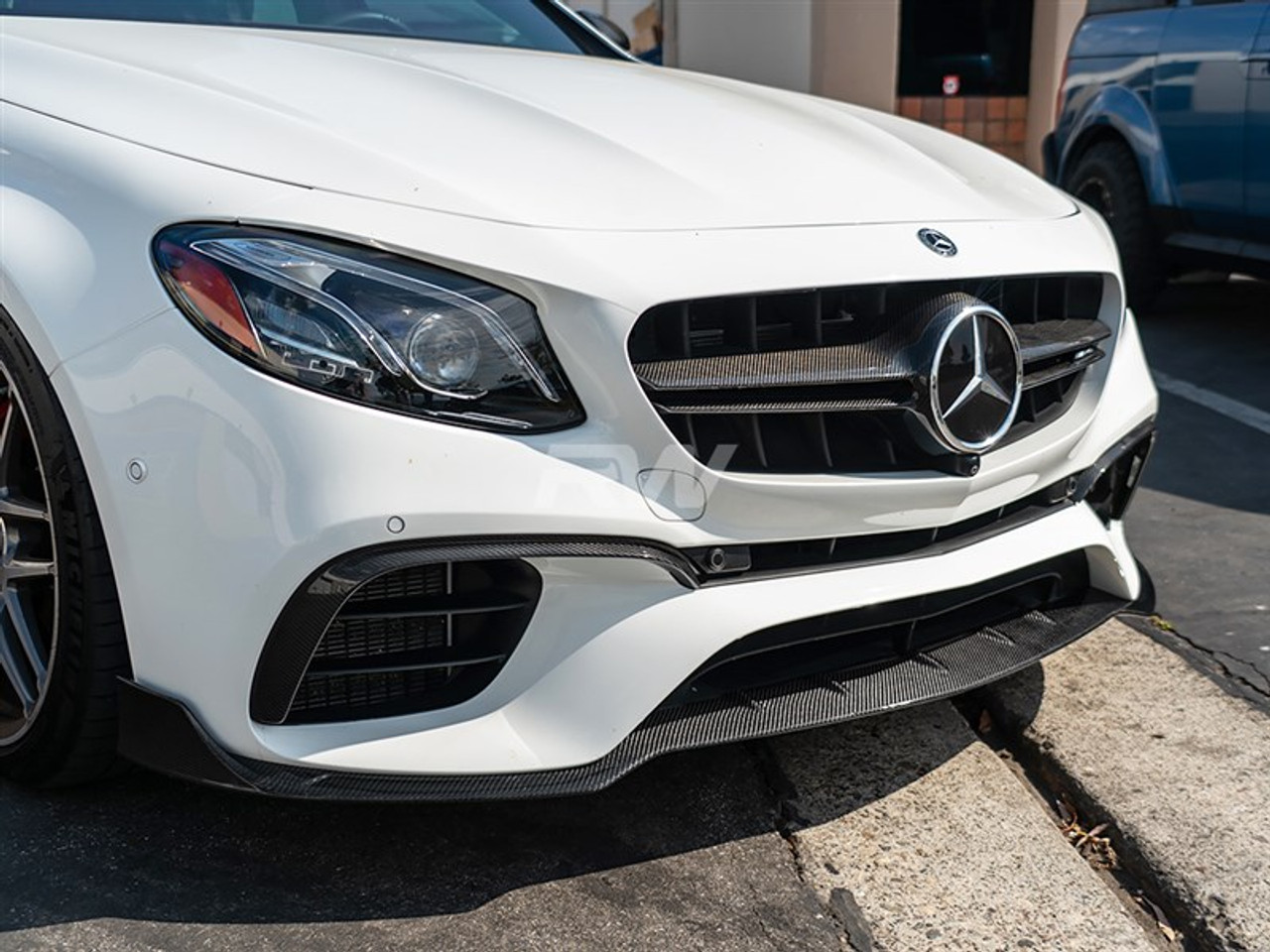 Mercedes W213 E63S BRS Style Carbon Fiber Front Lip Spoiler